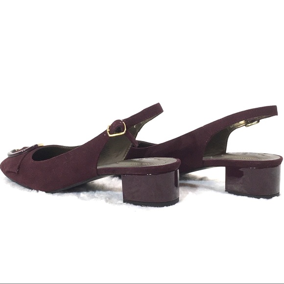 New! Bandolino Slingback Heels size 7 burgundy red - Picture 5 of 7